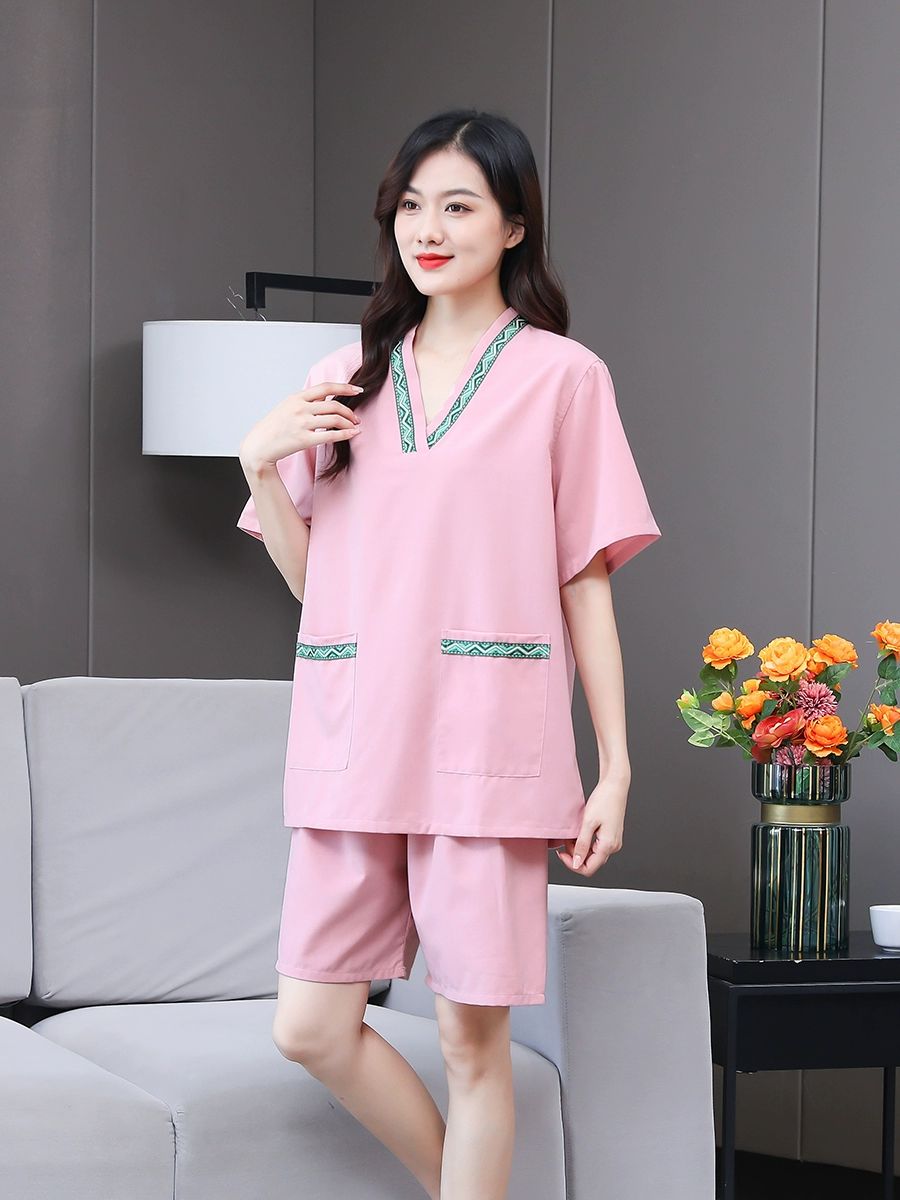찜질방 마사지 가운 마시지복 온천 땀배출 환자복 - 상세 이미지 3