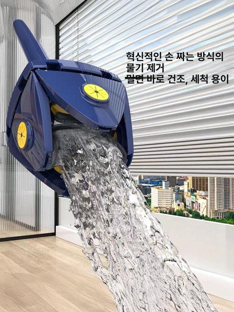 밀대 걸레 물짜는 360도 회전 청소기 극세사 바닥 마포 마대 - 상세 이미지 2