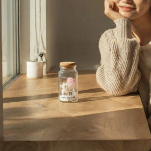 곰인형 유리병 여자친구 생일선물 프리저브드꽃 미니 실사용 후기 | 효과 있을까? - 상품 이미지 2