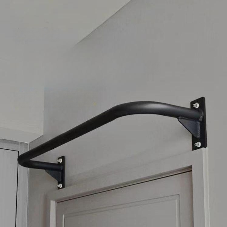 벽고정 철봉 벽걸이 고정형 턱걸이 풀업바 등운동 기구 70cm 블랙 - 상품 이미지