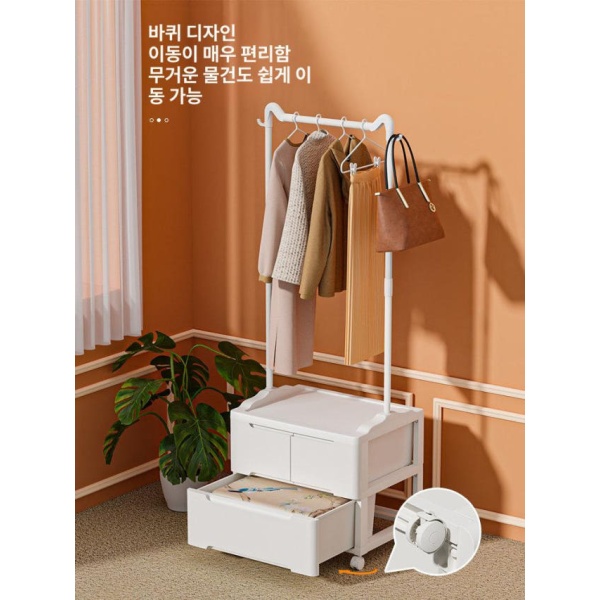 스마트 올인원 조립식 화이트 베이직 46cm 소형 바지 전용 반조립 서랍장 위 46cm 화이트 소형 - 상세 이미지 3