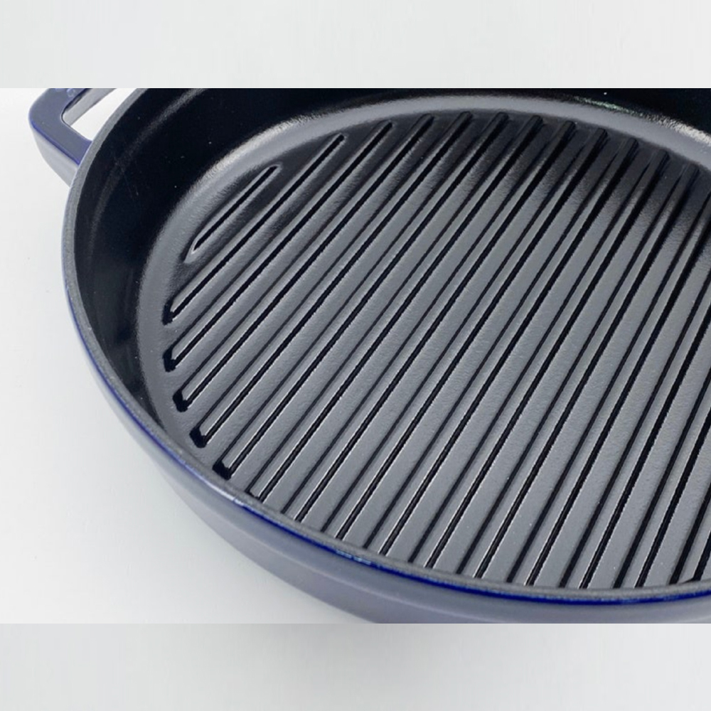 스타우브 STAUB 그릴팬 높은형 26cm 다크블루 145492691-B 프랑스 B품 - 상세 이미지 4