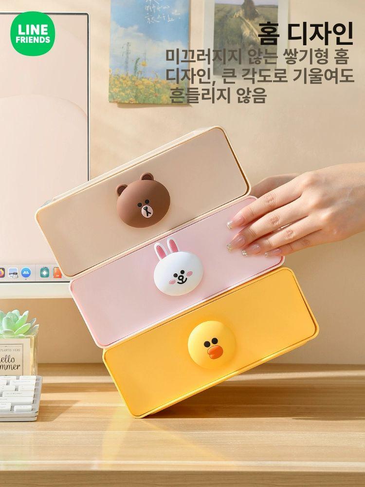 책상 서랍장 데스크 정리함 탁상용 약서랍 수납함 티백 2개 세트 브라운 + SALY - 상세 이미지 5