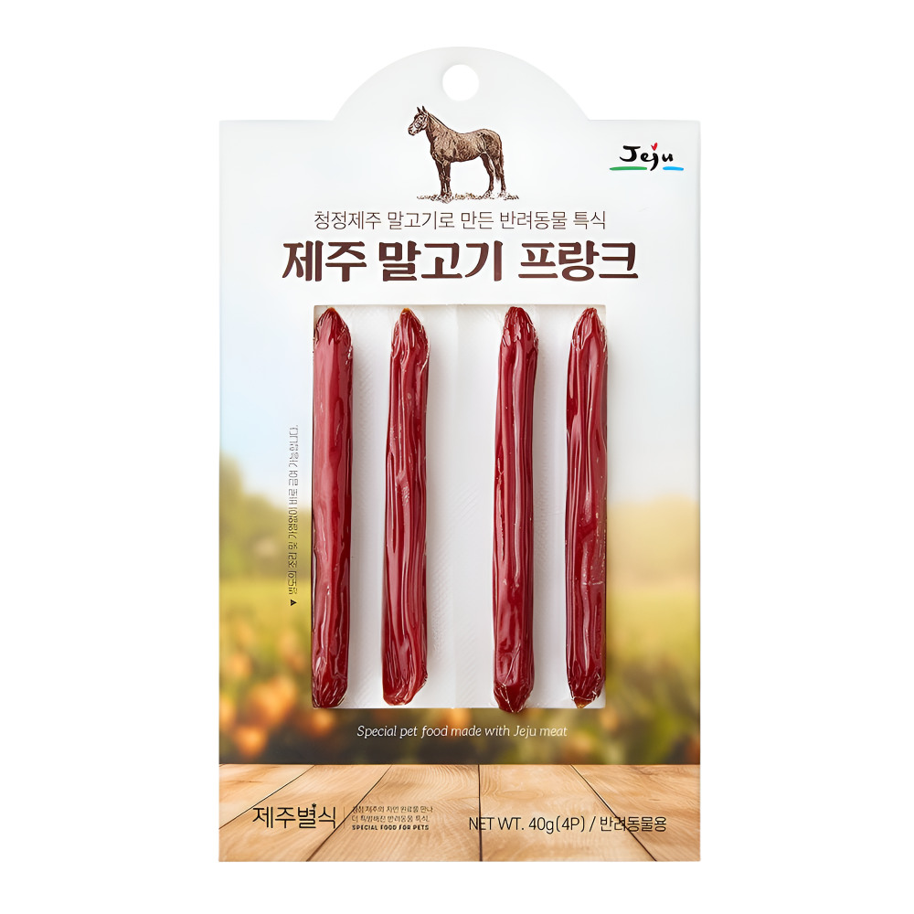 제주별식 프랑크 생육소세지 말고기, 40g, 1개 - 상품 이미지