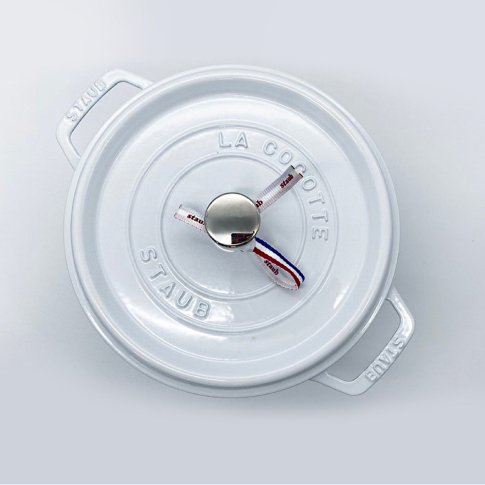 스타우브 STAUB 원형 꼬꼬떼 톨 24cm 퓨어화이트 125092402-B 프랑스 B품 - 상세 이미지 4