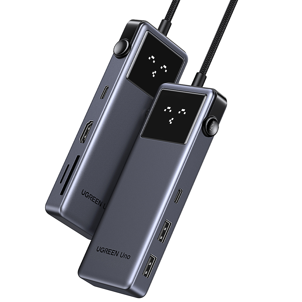 유그린 UNO 클릭 7in1 C타입 4K 60Hz HDMI PD SD TF 카드 리더기 USB 멀티허브 독 미러링 On Off 기능 CM889-75179 - 상세 이미지 5