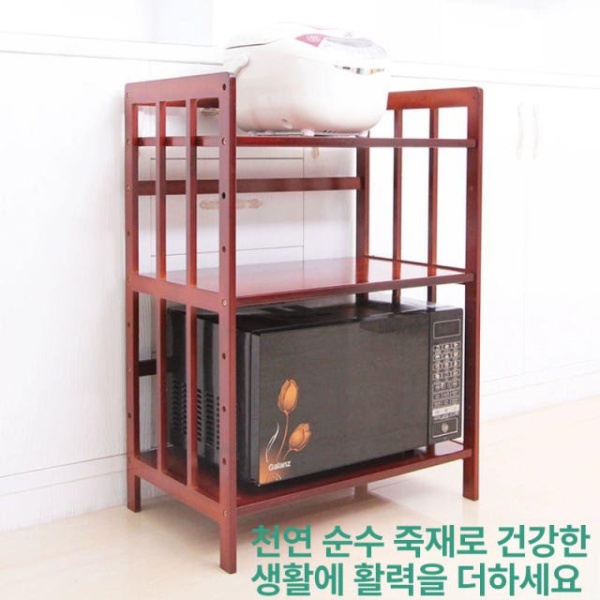 프리미엄 원목 틈새 오븐 렌지대 다용도 수납장 밥통 수납 조립식 내추럴 두꺼운 2칸 52cm 내추럴 두꺼운 2칸 52cm - 상세 이미지 2