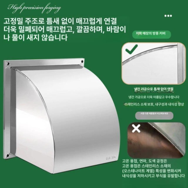 프리미엄 배수구 덮개 비가리개 스테인리스 그릴 방수 커버 욕실 표준 8인치 201 표준 곡선형 저항 - 상세 이미지 5