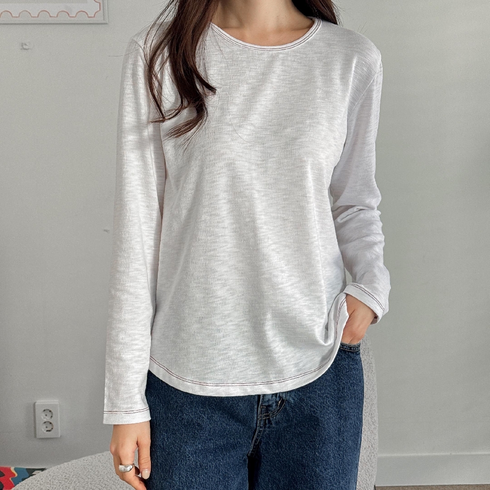 스티치티 랍빠티 여성 이너 레이어드 기본 긴팔 티셔츠 - 상품 이미지
