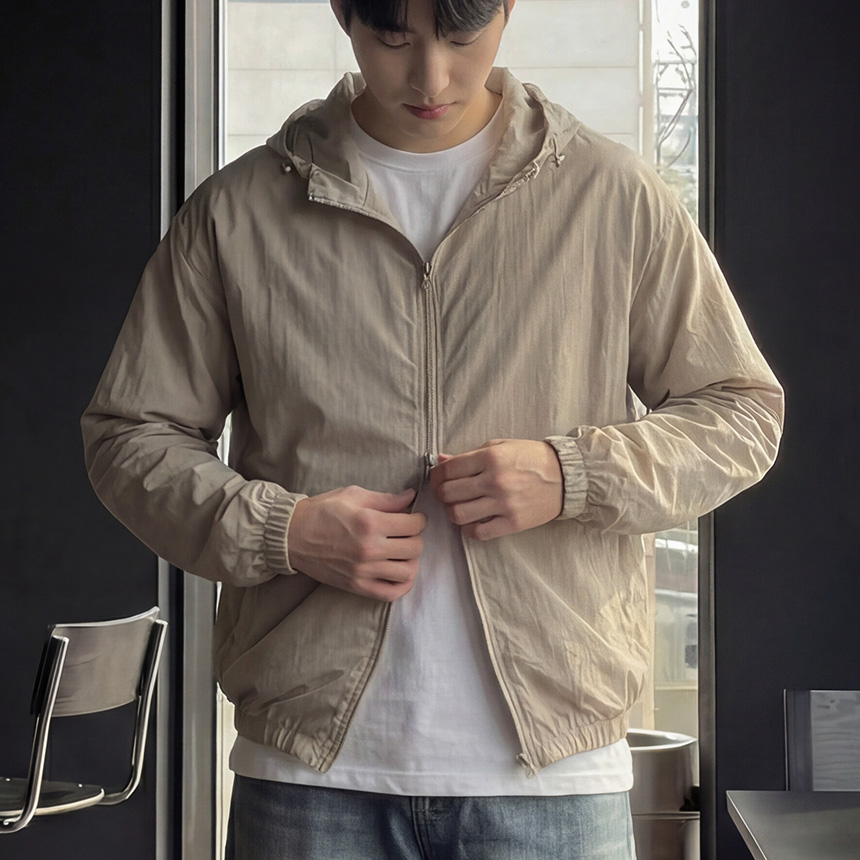 남자 아노락 바람막이 봄 바람막이 간절기자켓 - 상세 이미지 5