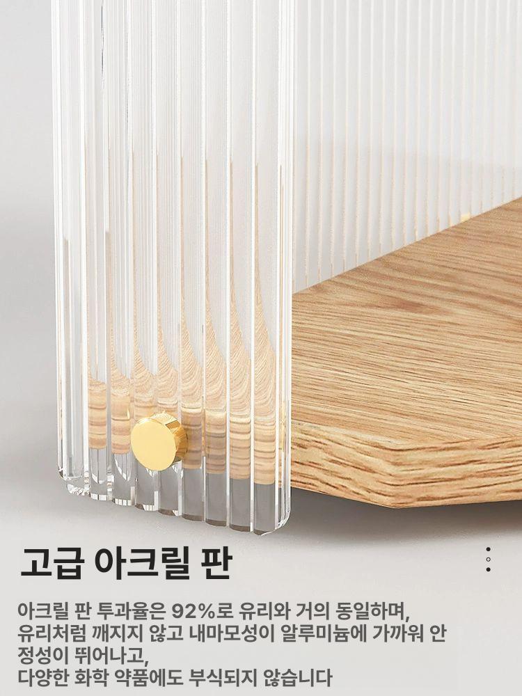 모서리선반 정리대 거실 4단 코너장 아크릴 수납장 코너수납장 다용도 선반장 원목선반 - 상세 이미지 3