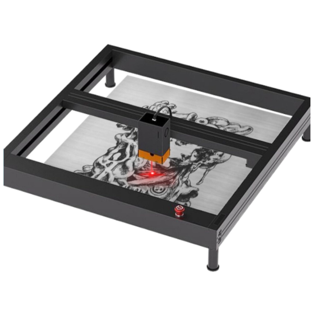 레이저 가죽 조각기 조각 기계장치 공방 아크릴 레이저각인기 미니 각인 소형 레이저각인기 D4-3W 블루레이 - 상품 이미지