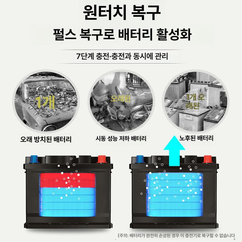 퍽셔충전기 오토바이 자동차 점프스타터 한글설명서 만능 12V24V 고출력12A - 상세 이미지 3