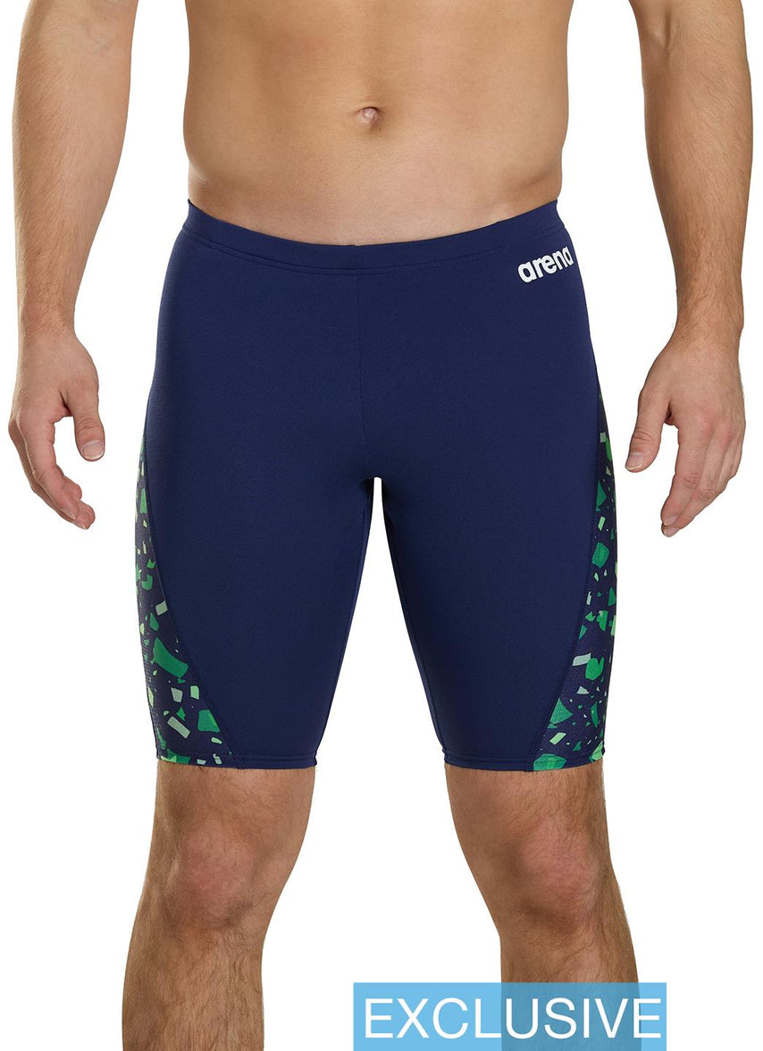 아레나 남성 콘페티 재머 5부 수영복 Navy/Team Blue Green, 28 - 상세 이미지 5
