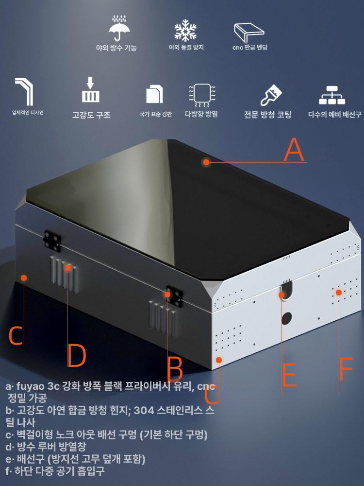 전기차 방수 충전기 덮개 케이스 거치대 커버 스탠드 프레임리스 플래그십 지문+비번 진주 차고용 A - 상세 이미지 4