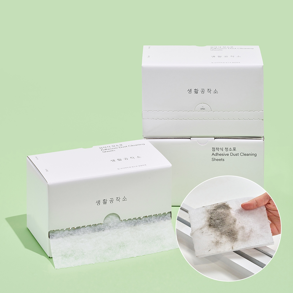 생활공작소 점착식 청소포 정전기 청소포 부직포 만능크리너 50매 제품 이미지