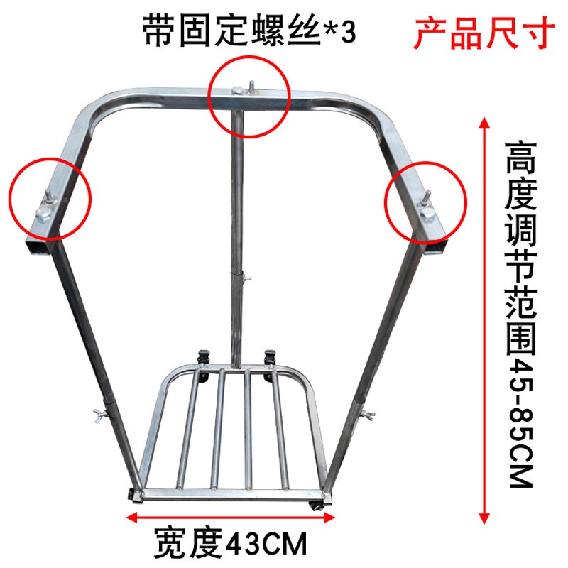 분리수거 포대 걸이 재활용 봉투 거치대 수거함 자루 프레임 바퀴 카트용 수거거치대 거치대 아연도금 4륜 - 상세 이미지 5
