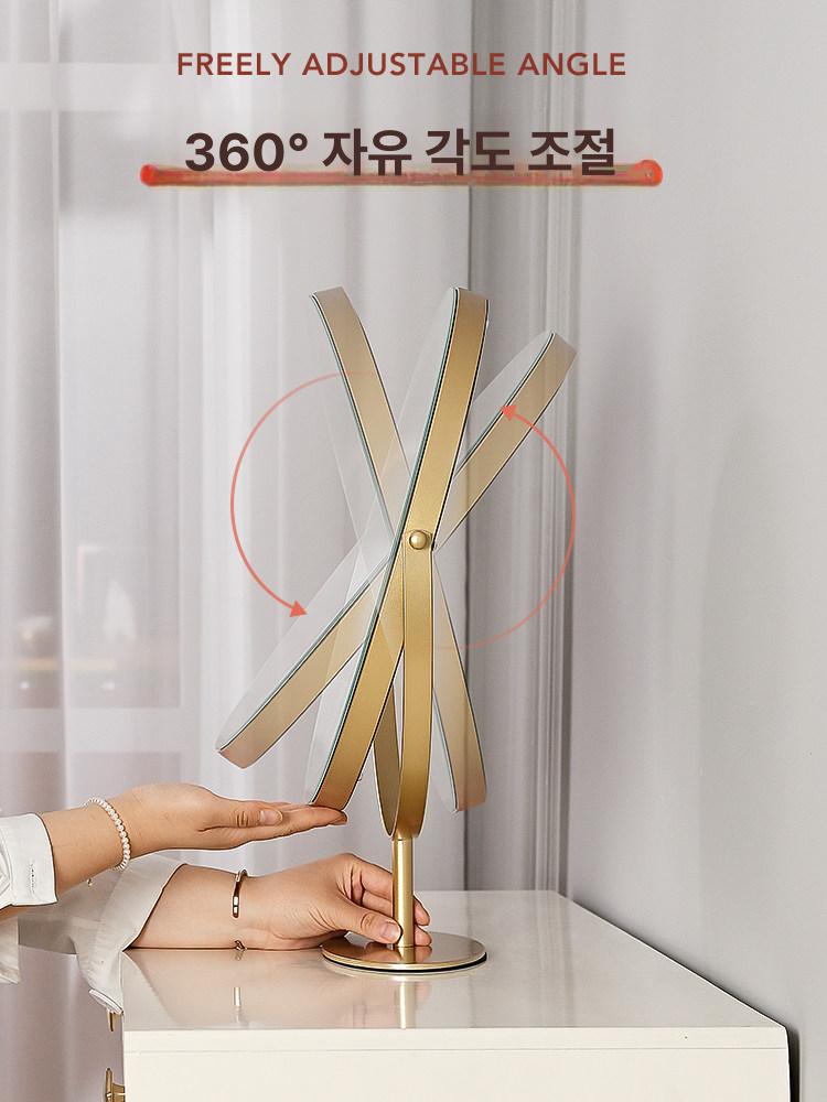 led화장거울 메이크업 조명 스탠드 미러 라이트 탁상 25cm 선라이트화이트 플러그인 - 상세 이미지 4
