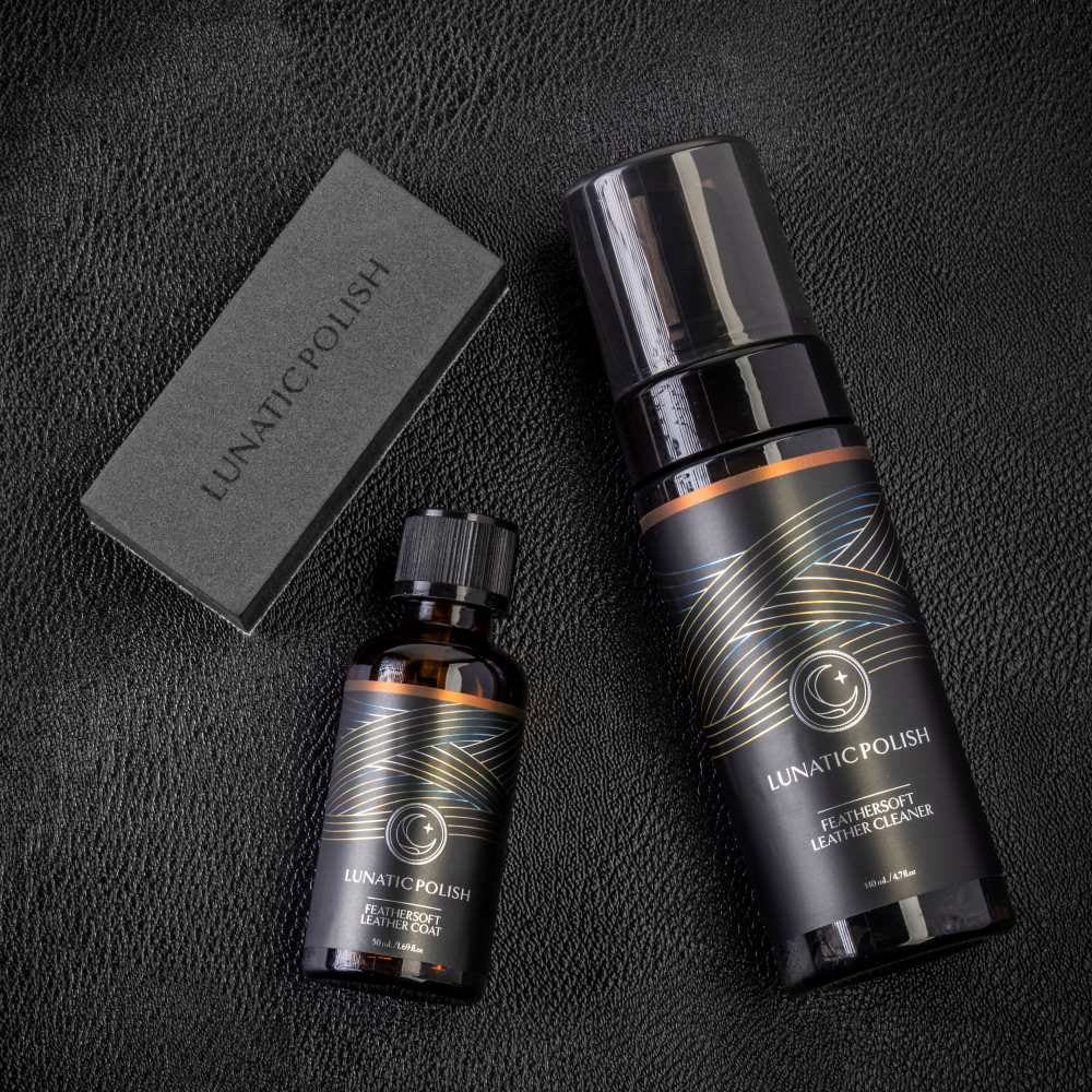 [루나틱폴리시] 페더소프트 레더케어 세트 (가죽크리너140ml+가죽코팅제50ml) 제품 이미지