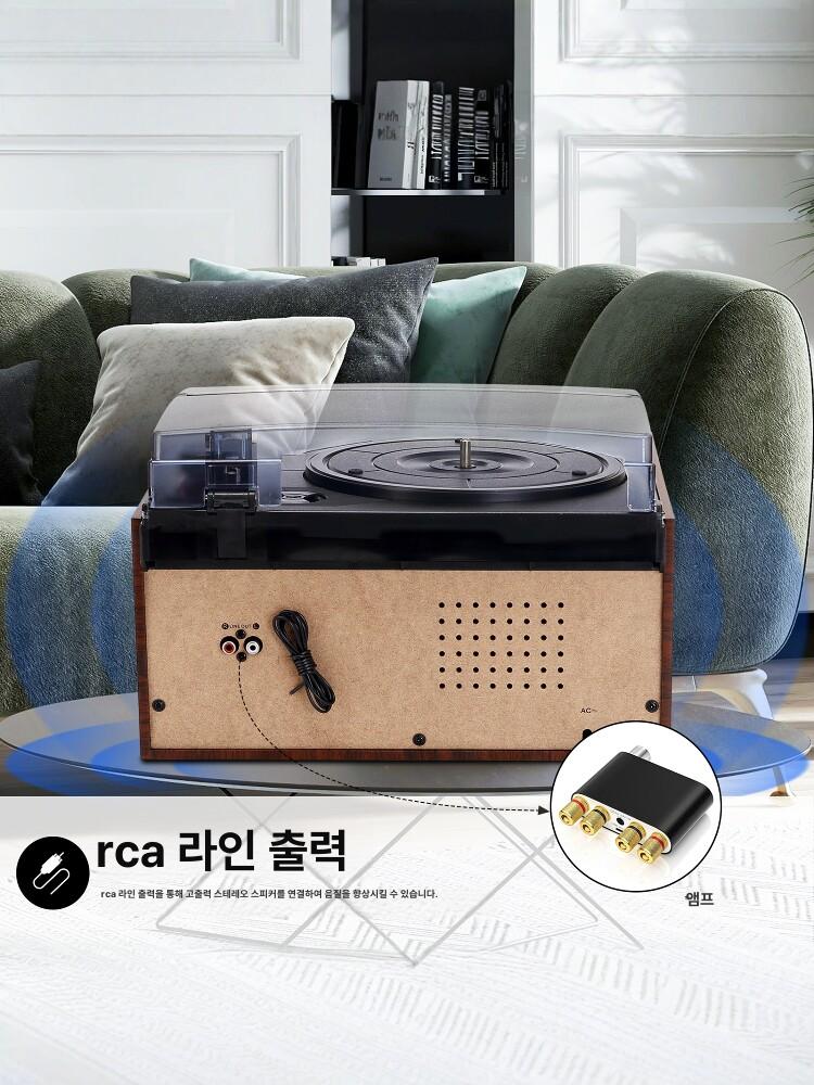 올인원 오디오플레이어 LP 스피커 일체형 CD 카세트 내장 - 상세 이미지 4