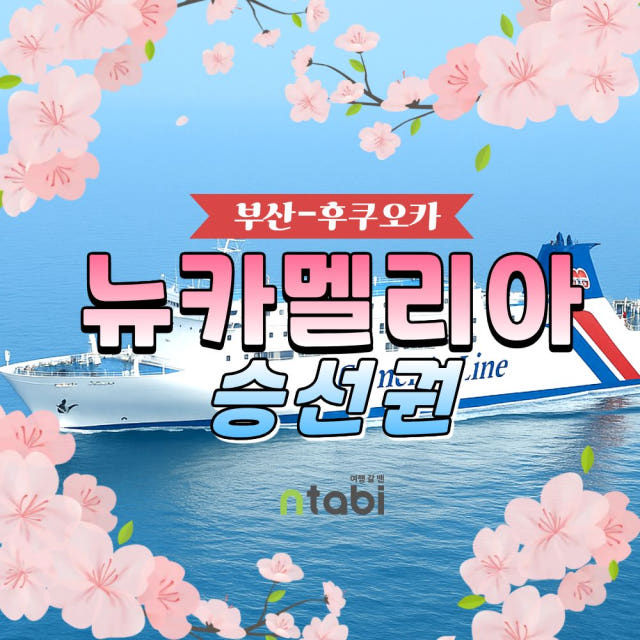 뉴카멜리아호 부산 후쿠오카 편도 왕복 배편 카멜리아 승선권 일본 선박