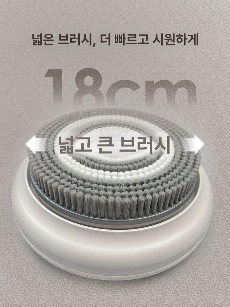 벽걸이형 등때밀이 기계 셀프 목욕 밀기 회전형 255 0mAh - 상세 이미지 3