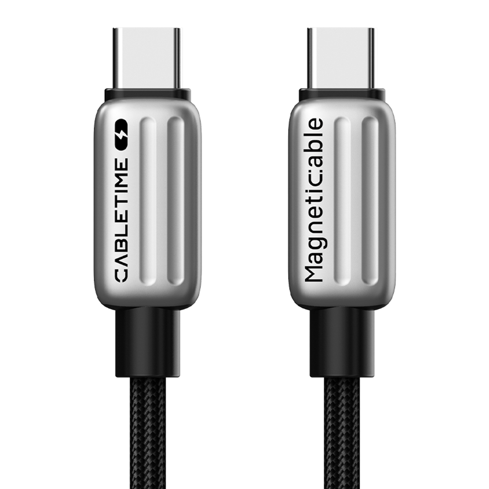 케이블타임 마그네틱 240W PD3.1 C to C타입 고속충전케이블 블랙, 1개, 1m - 상세 이미지 3