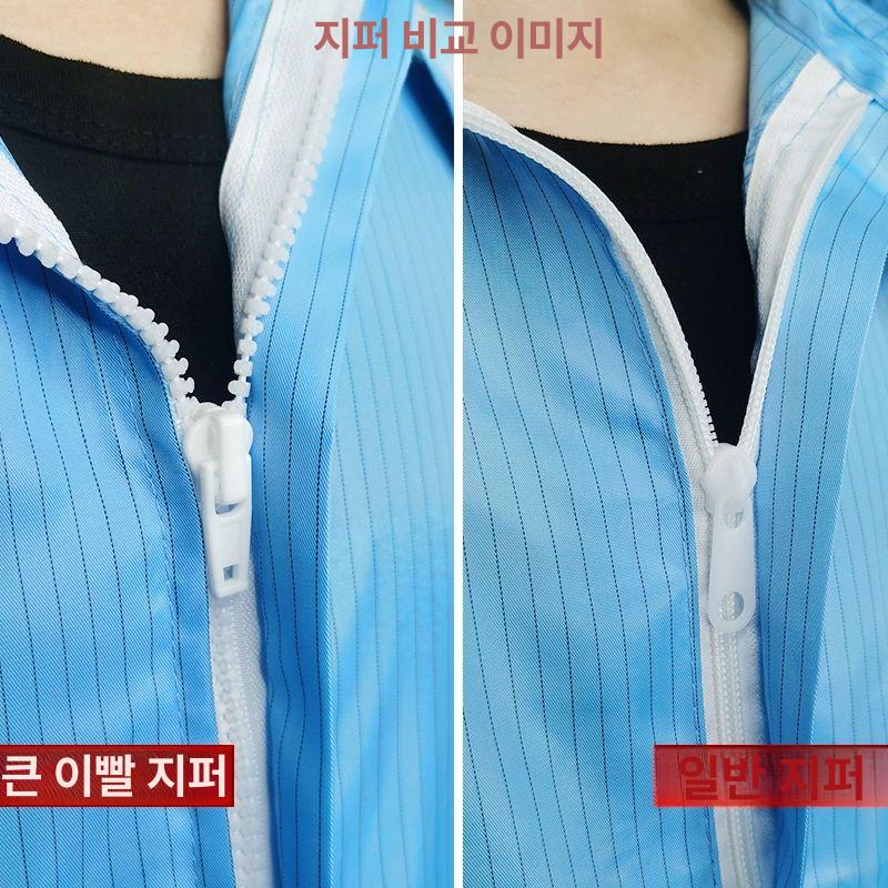 제전복 빅사이즈 방진복 클린복 공장 8xl 전신 정전기 쓰리피스 그레이 S - 상세 이미지 3