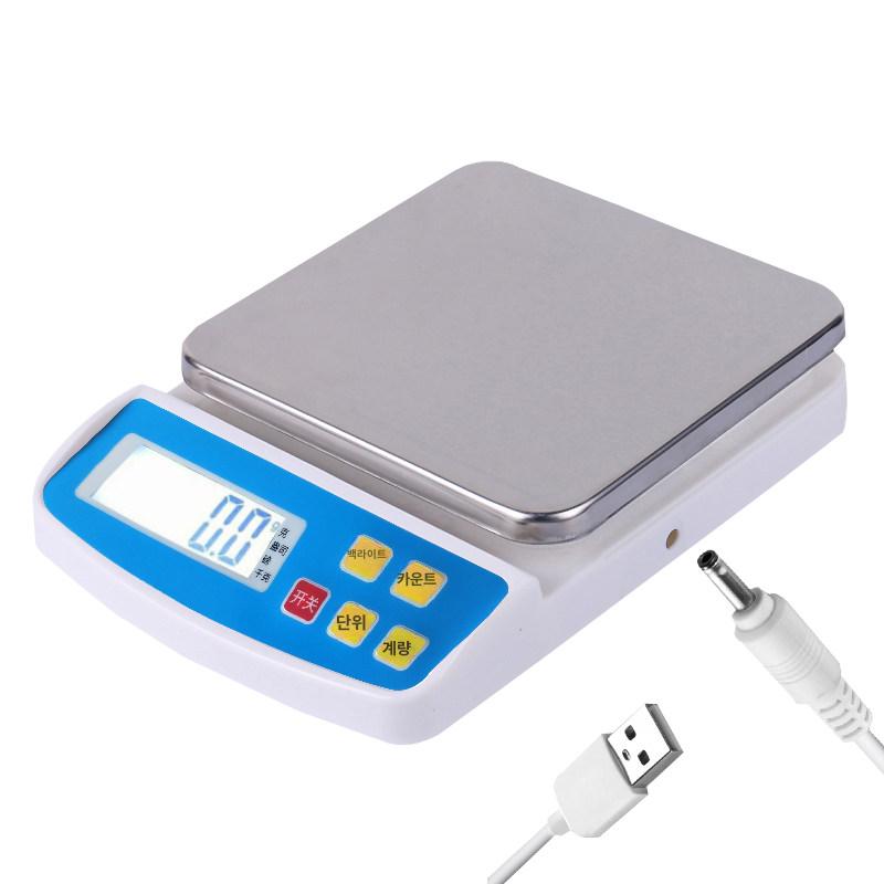 업소용 전자저울 디지털 실험실 스케일 고정밀 충전식 1kg 0.1g 볼 포함 - 상품 이미지