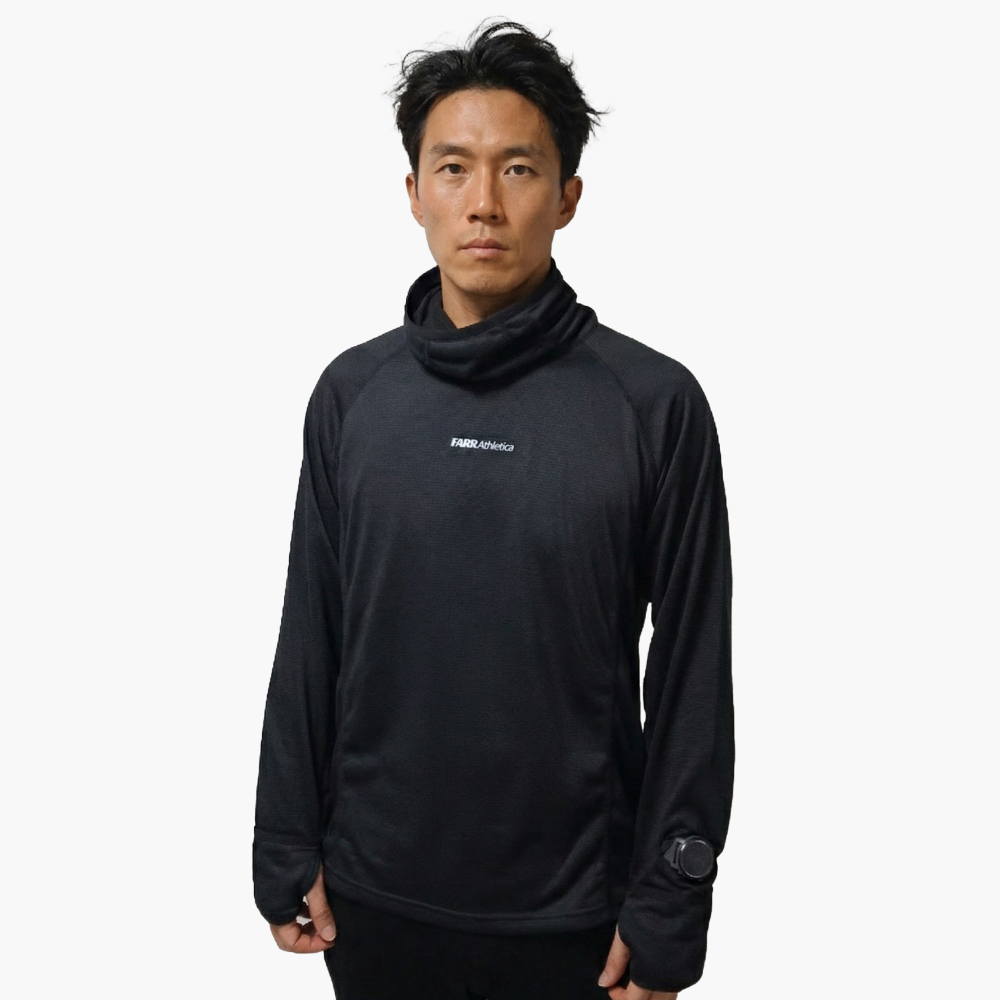 FARR 써모 바라클라바 후디 러닝 와치홀 검정 테크니컬 등산 핑거홀 베이스레이어 후드티 - 상세 이미지 2