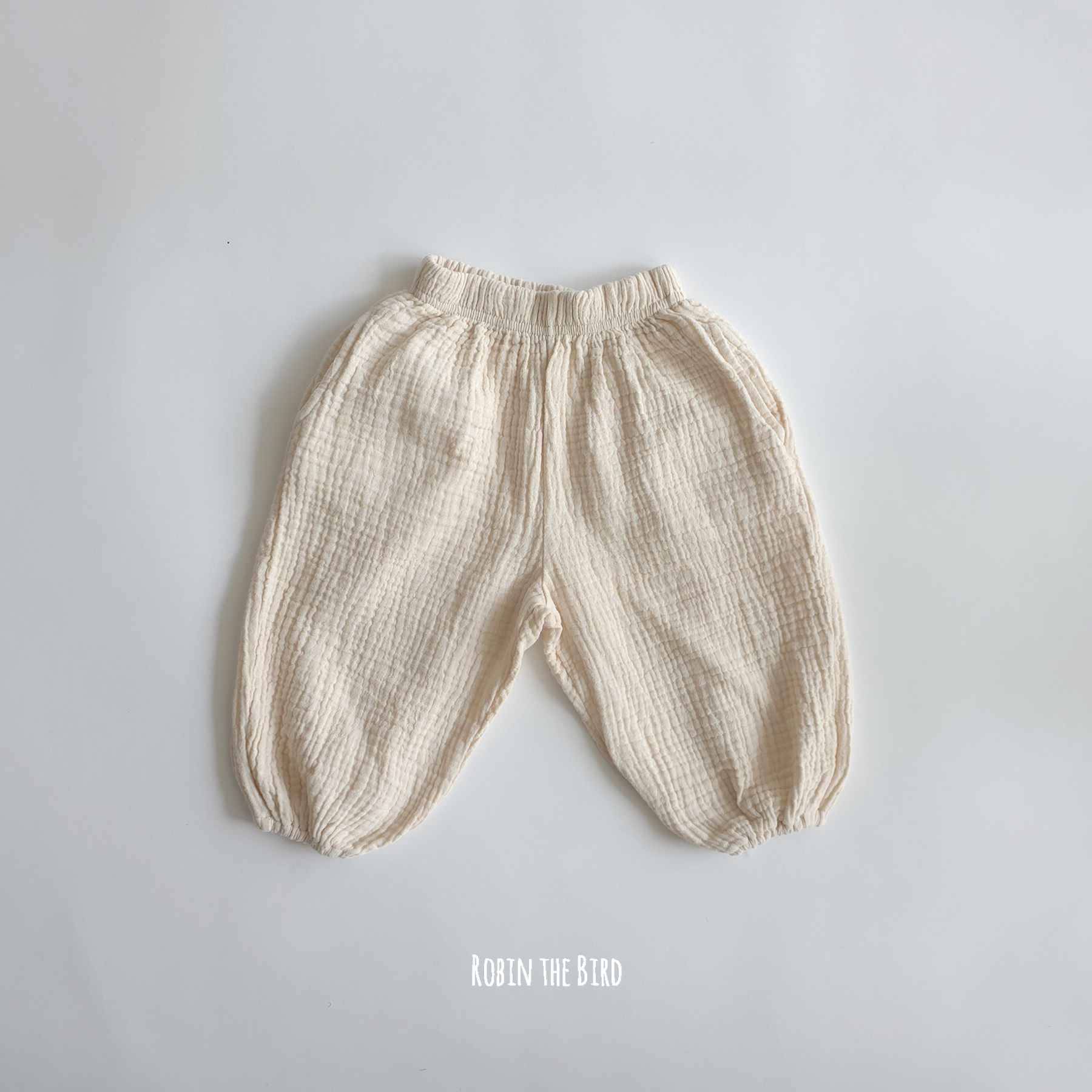 봄 순면 이중지 요루 벌룬 밴딩 팬츠 유아 아기 아동 키즈 여아 남아 봄옷 바지 오도도 - 상세 이미지 2