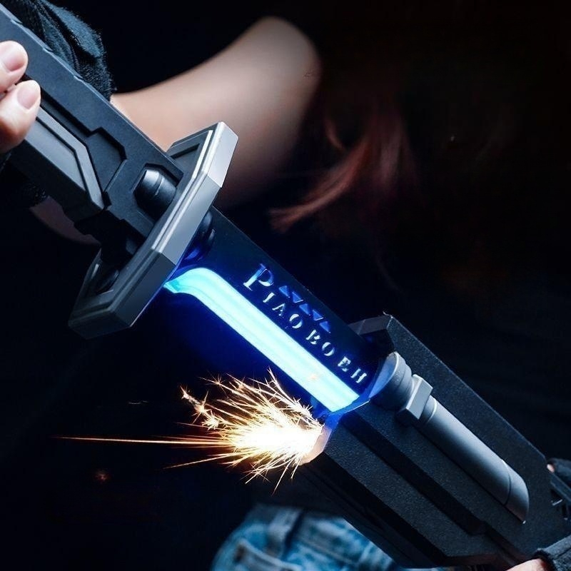스파크 소드 LED 발광 광선검 선물 사무라이 불꽃 무대 소품 코스프레 46cm 브라이트 플레임 오렌지 45개 - 상세 이미지 4