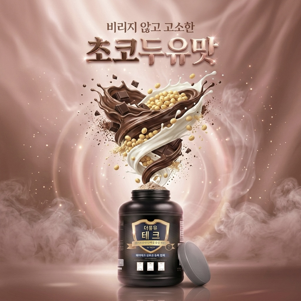 1+1 웨이테크 더블유테크 프로틴 단백질보충제 식물성 파우더 쉐이크 초코두유맛 2kg 2개 이미지 2