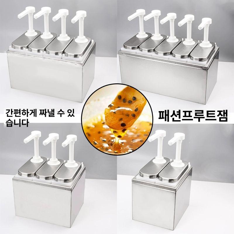 나초 업소용소스통 카페 상품 양념 디스펜서 대용량 시럽 스텐 펌프 - 상세 이미지 3