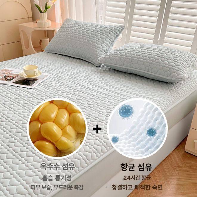 방수 누빔 베개커버 숙면 극세사 침실 편안한 세트 촉감 스모크그레이 단품 48cmX74cm - 상세 이미지 4