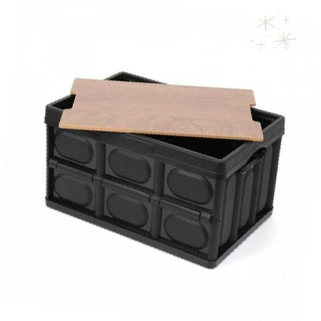 대용량 접이식 폴딩 수납함 야외 캠핑 차량용 트렁크 정리 보관 박스 뚜껑 포함