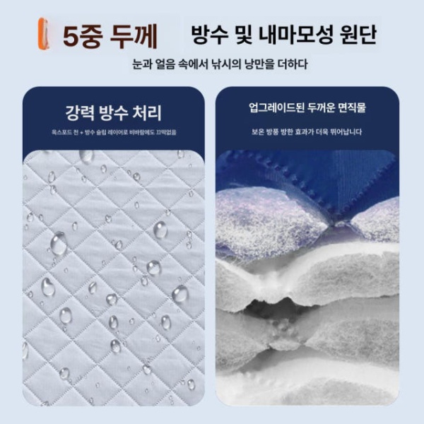 프리미엄 원터치 큐브 3 화이트 블루 동계 빙어텐트 4인용 누빔 2 x 2x1.75m 2 x 2x1.75m 화이트 블루 - 상세 이미지 5