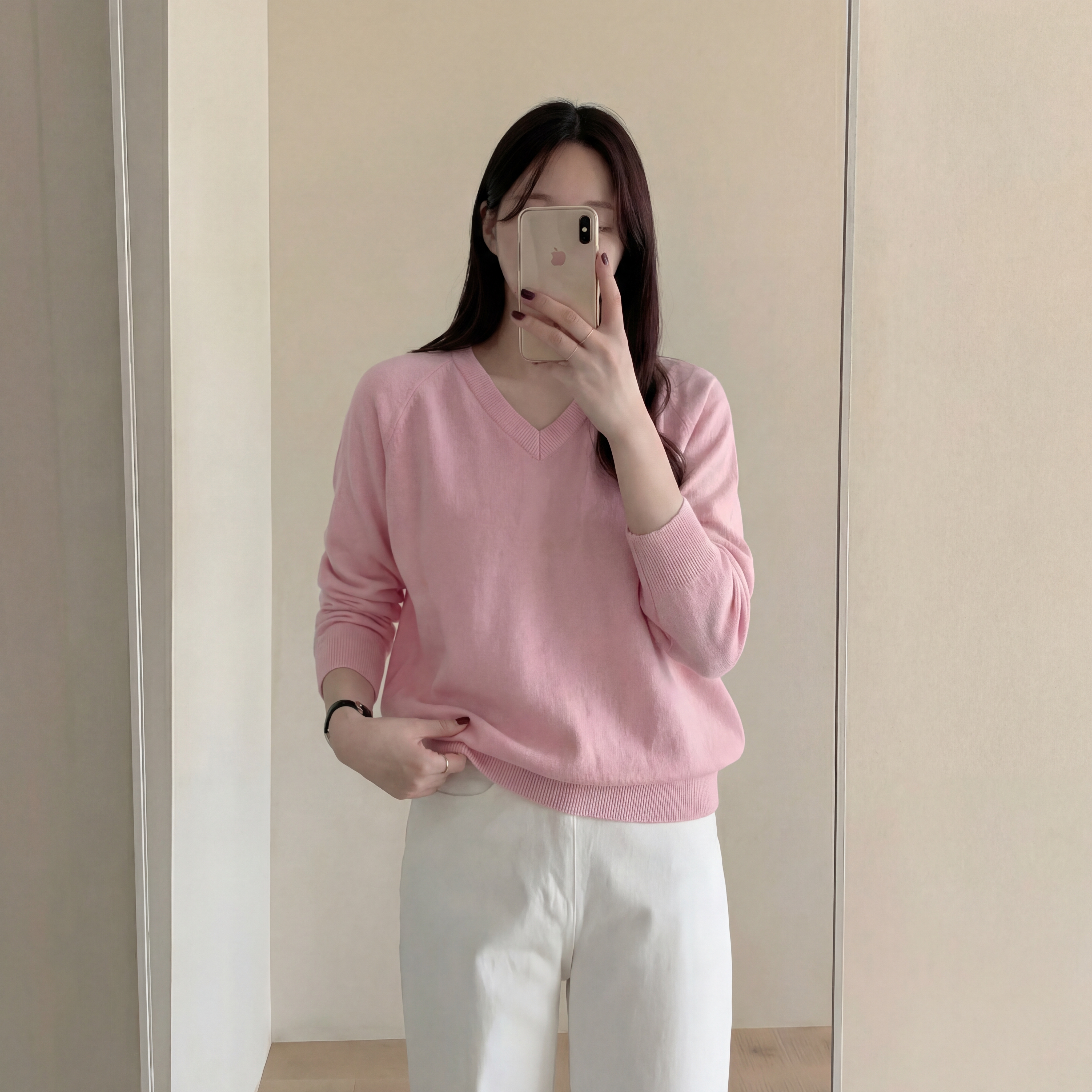 루즈핏브이넥니트 봄브이넥니트 봄스웨터 이미지 8