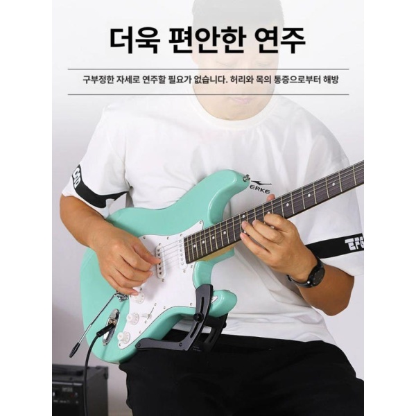 프리미엄 기타 무릎받침대 클래식 일렉 공연 허벅지 고정대 알루미늄 블랙 알루미늄 블랙 - 상세 이미지 2