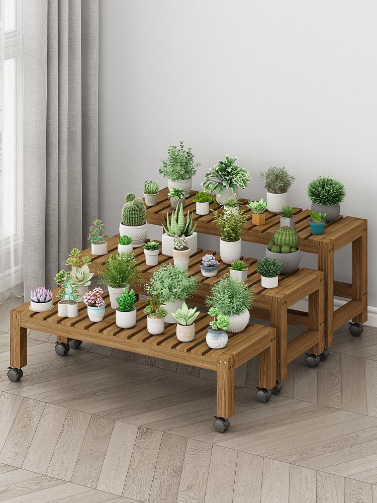 화분 받침대 다육이 선반 인테리어 진열대 식물 거실 40 x 25x35 삼면 보강 - 상세 이미지 5