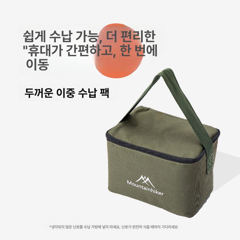 마운틴 하이킹 캠핑 화목 난로 화로대 스테인리스 불멍 엘보 연통 휴대용 무드 감성 - 상세 이미지 5