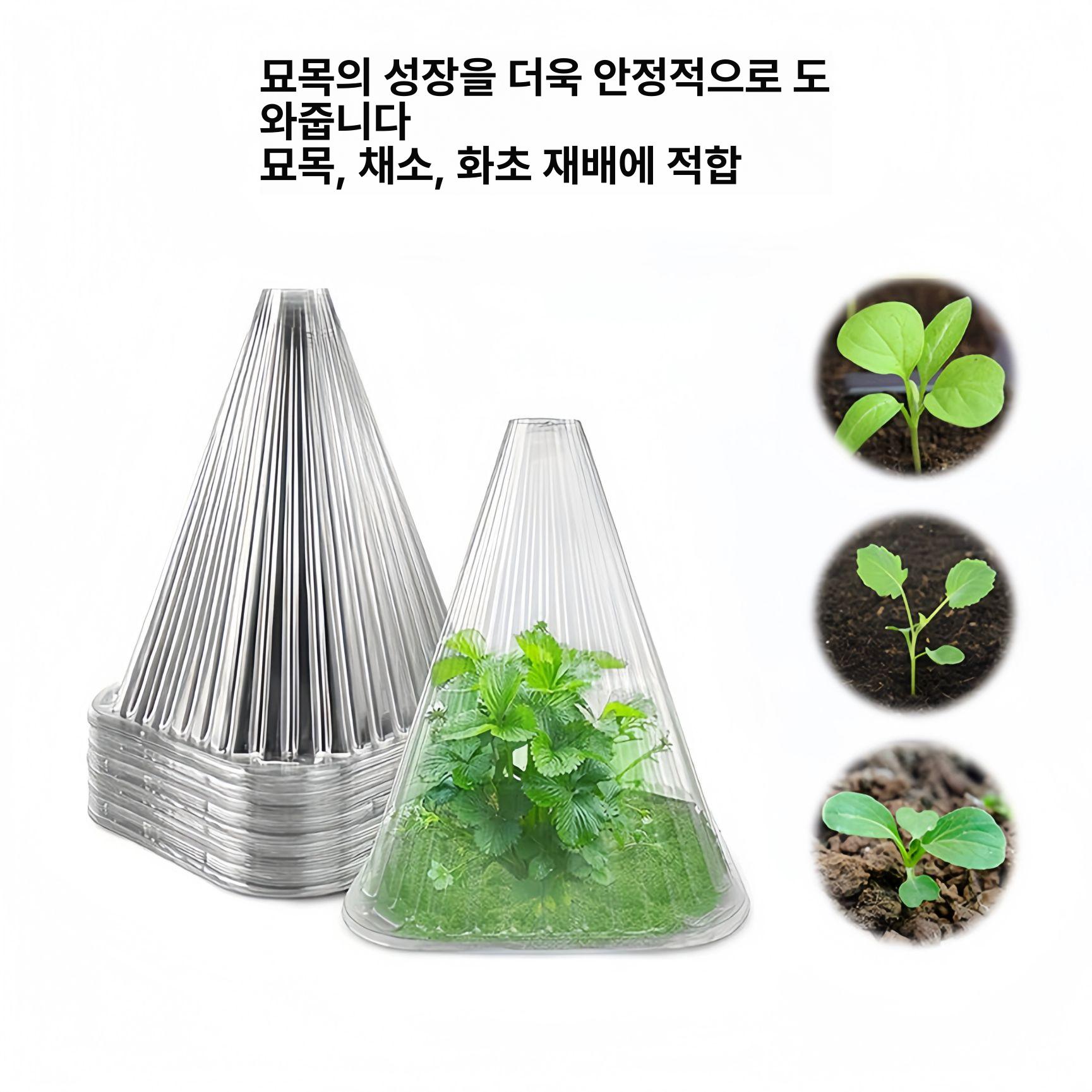 식물투명온실 100개 덮개 사각형 비닐하우스 단열 식물보호 필름 미니온실 묘목 - 상세 이미지 4