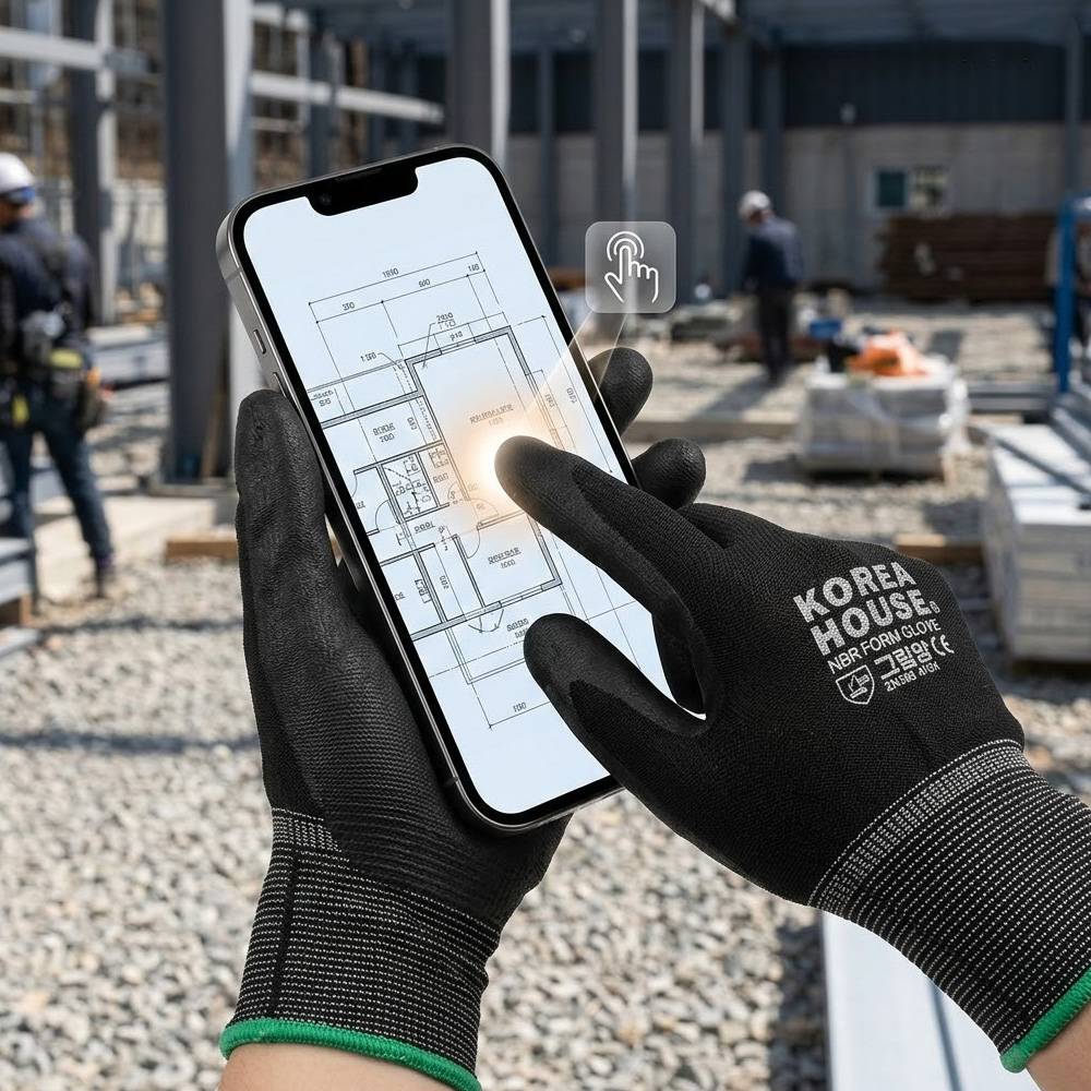 NBR 손바닥 코팅장갑 택배 작업 작업용 반코팅장갑 M(중형), 10켤레 이미지 3