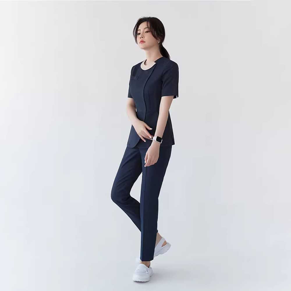 뷰티샵 유니폼 블랙 단체복 직원 여성 반팔 에스테틱 - 상품 이미지