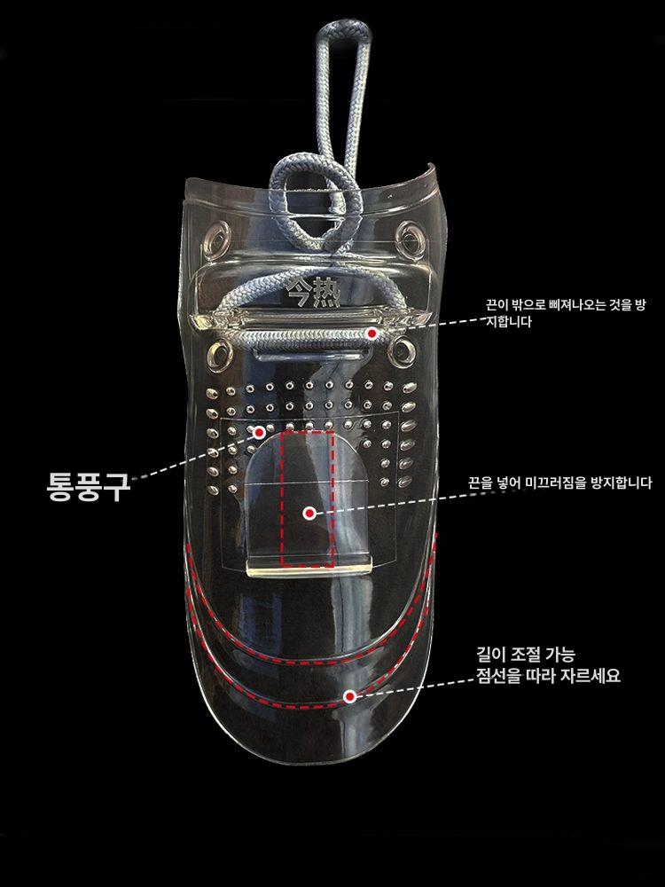 신발덮개 슈즈커버 헤어 실리콘 다회용 미용사 투명 통기성 소형 1켤레 35-40 프리사이즈 - 상세 이미지 4