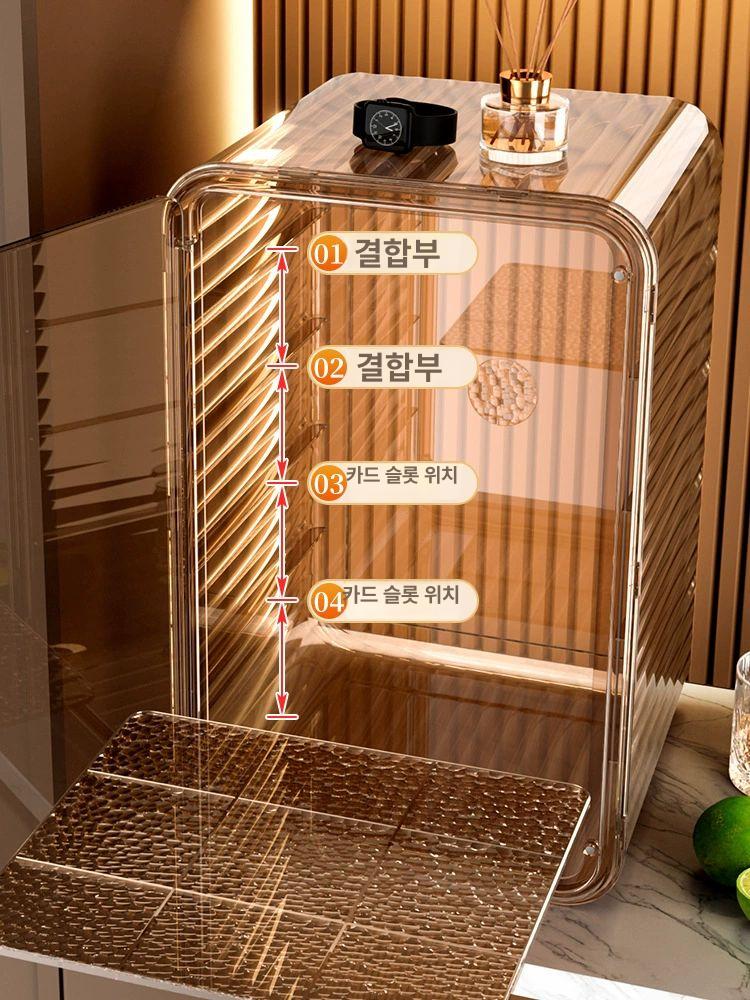 컵보관함 아크릴 투명 술잔 식기 수납함 수납정리 다기능 수납장 - 상세 이미지 5