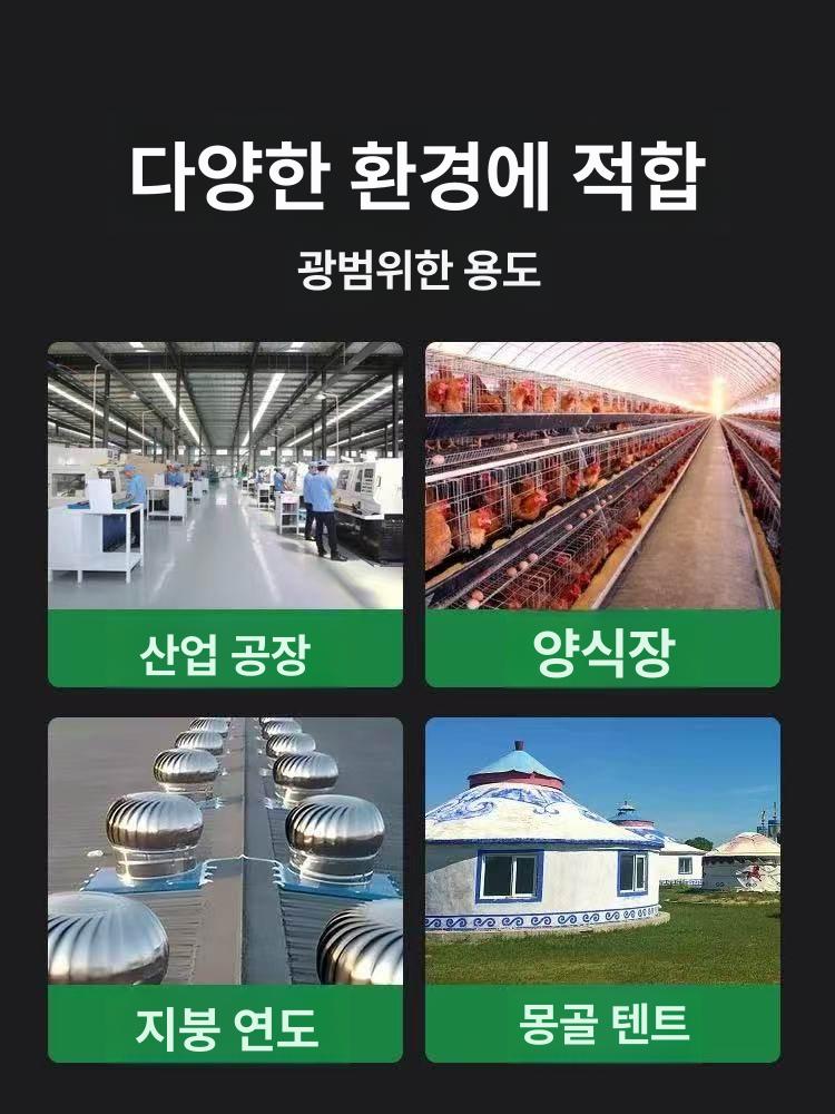 벤치레타 지붕 배기 무동력 벤츄레이터 환풍기 통풍기 75 두꺼운 [201] 클램프 포함 - 상세 이미지 4