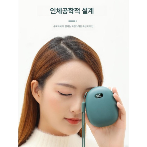강력 휴대용 손난로 충전식 전자핫팩 USB 보조배터리 전기 15000mah 다크나이트그린 다크나이트그린 15000mah - 상세 이미지 2