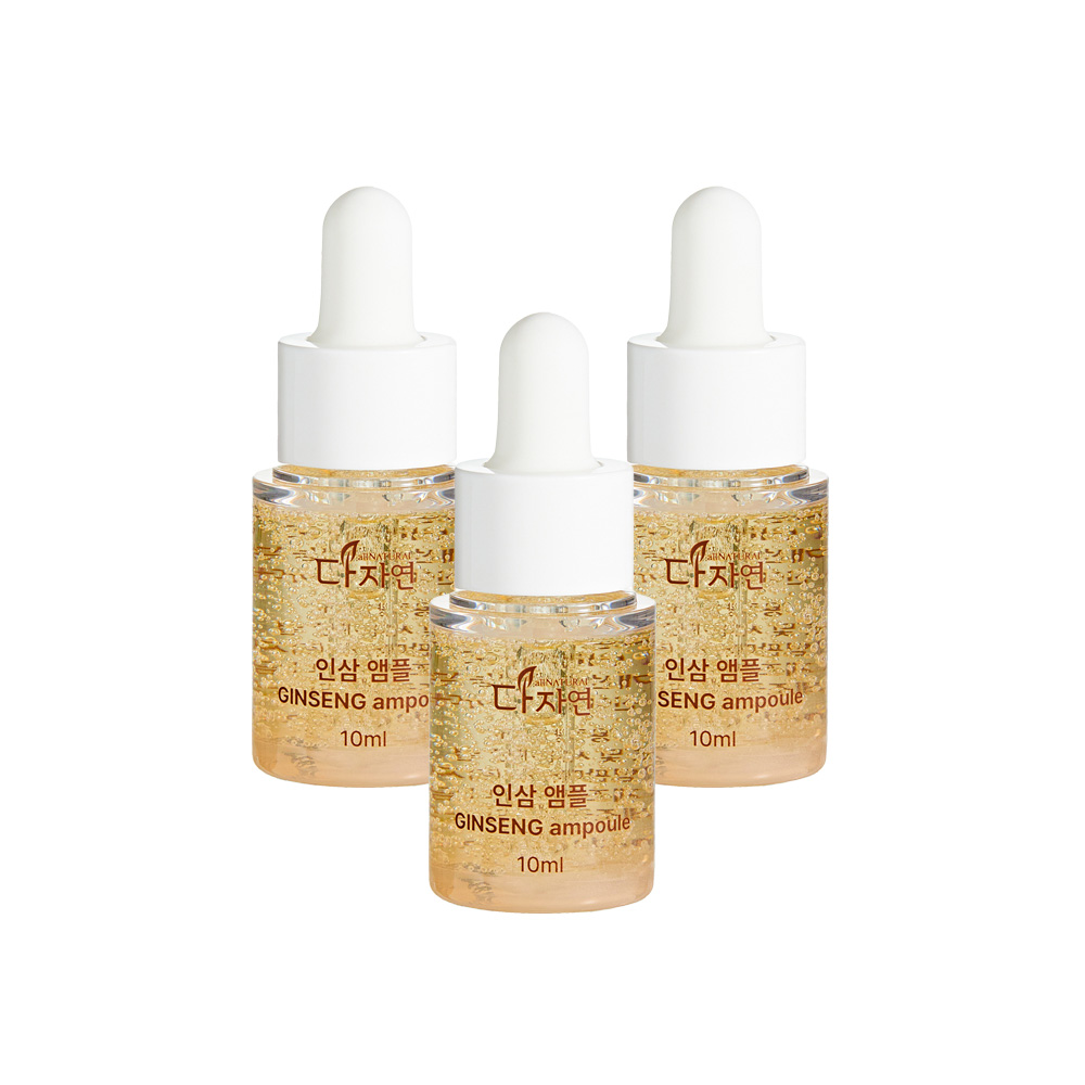 자연의벗 다자연 인삼 앰플 10ml 3종 인삼추출물 영양 미백 주름 피부톤 탄력 사포닌 - 상품 이미지