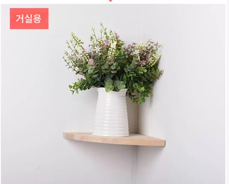 L자형 원목 코너 진열장 책장 선반 거실 수납 틈새 벽 21cm 반지름 1개 무도장 원목 - 상세 이미지 5